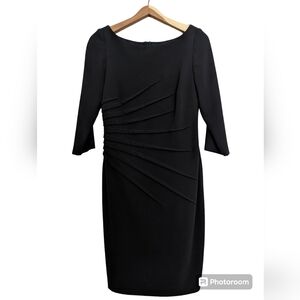 DAVID MEISTER Black‎ Midi Sheath Dress Size 8